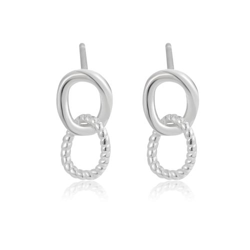 925 Sterling Silver Stud Earrings, fashion jewelry & for woman, 10.70mm, Sold By Pair