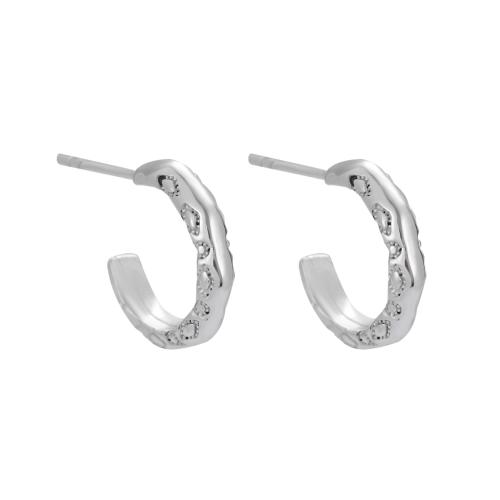 925 Sterling Silver Stud Earrings, fashion jewelry & for woman, 13.30mm, Sold By Pair