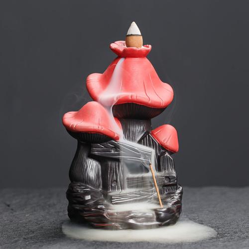 Backflow Incense Burner, Porcelain, for home and office & durable & multifunctional, 99x94x150mm, Sold By PC