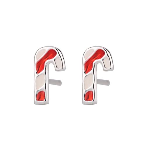 Christmas Earrings, 925 Sterling Silver, Christmas Design & fashion jewelry & for woman, 8.40mm, Sold By Pair