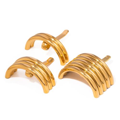 Hair Pins 304 Stainless Steel Vacuum Ion Plating fashion jewelry & for woman golden Sold By PC