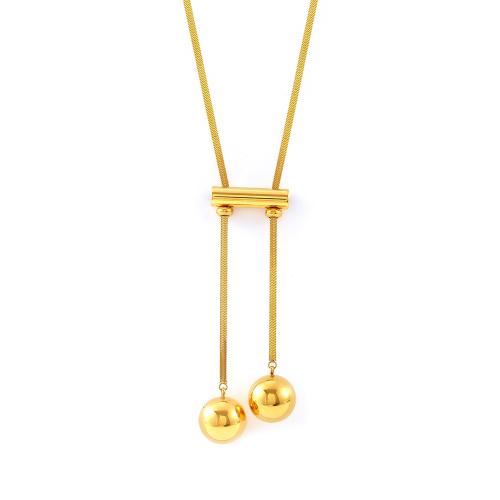 Corrente de colar de camisola, Partículas de aço, with 5cm extender chain, joias de moda & para mulher, dourado, comprimento Aprox 95 cm, vendido por PC