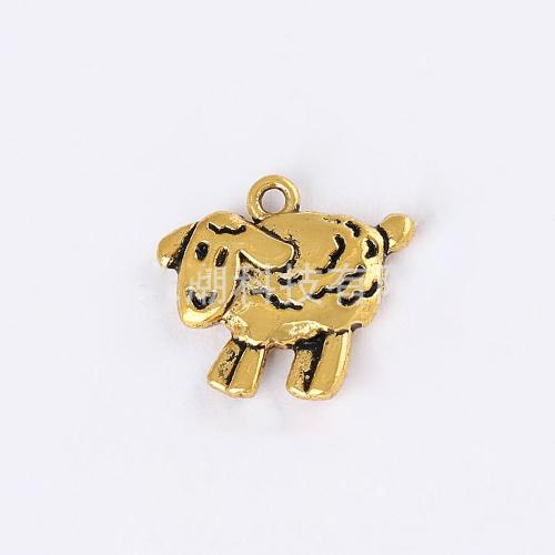 Tibetan Style Animal Pendants, Sheep, plated, DIY, more colors for choice, 18x16.50mm, Sold By PC