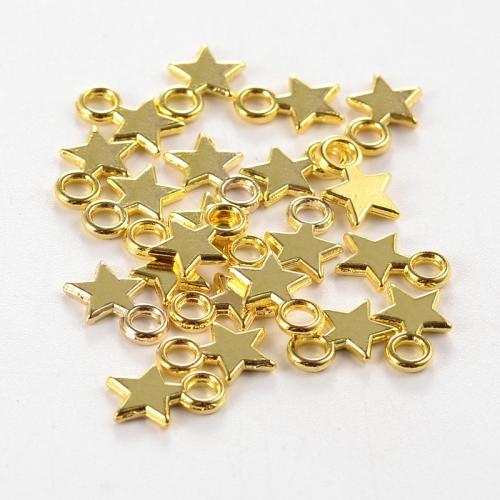 Zinklegierung Stern Anhänger, plattiert, DIY, keine, 10x8mm, 100PCs/Tasche, verkauft von Tasche