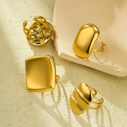 Stainless Steel Finger Ring 304 Stainless Steel fashion jewelry & for woman golden Sold By PC