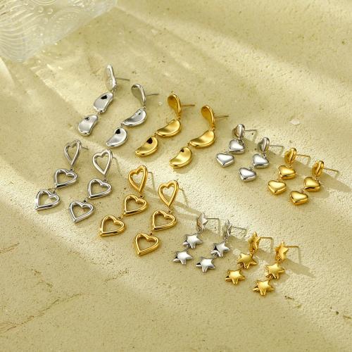 Stainless Steel Drop Earring 304 Stainless Steel fashion jewelry & for woman Sold By Pair