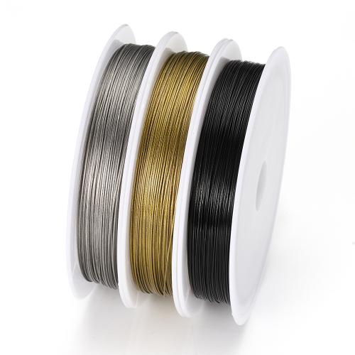 304 Stainless Steel Wire, Vacuum Ion Plating, DIY & different size for choice, more colors for choice, 10Spools/Spool, Sold By Spool