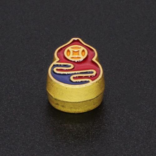 Zinc Alloy Large Hole Bead Calabash gold color plated DIY & enamel nickel lead & cadmium free Approx 2mm Sold By PC