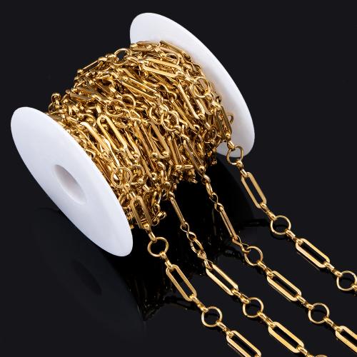 Stainless Steel Jewelry Chain, 304 Stainless Steel, Vacuum Ion Plating, DIY, more colors for choice, 1m/Bag, Sold By Bag