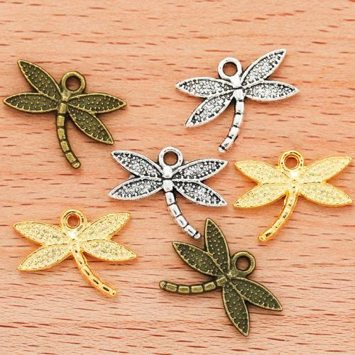 Cink ötvözet Animal Medálok, Dragonfly, galvanizált, DIY, több színt a választás, 18x13mm, 100PC-k/Bag, Által értékesített Bag