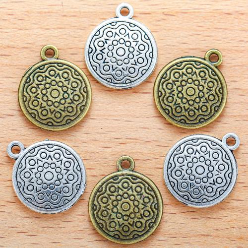 Tibetan Style Pendant Cabochon Setting, Round, plated, DIY, more colors for choice, 20x16mm, 100PCs/Bag, Sold By Bag