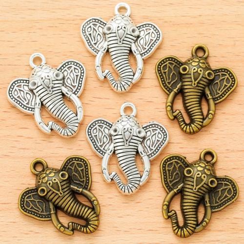 Zinc Alloy Animal Pendants Elephant plated DIY Sold By Bag