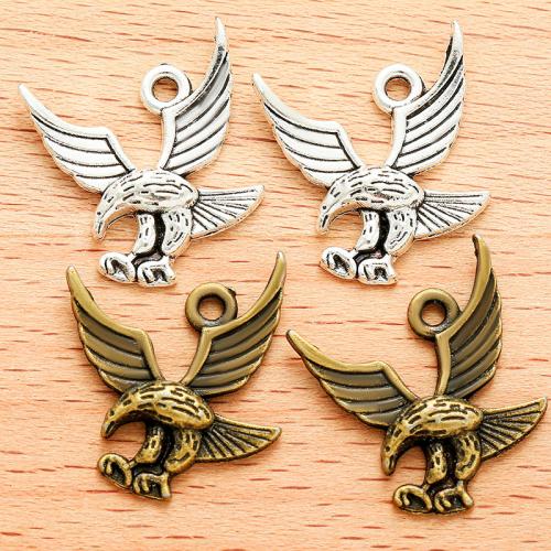 Tibetan Style Animal Pendants, eagle, plated, DIY, more colors for choice, 19x17.50mm, 100PCs/Bag, Sold By Bag