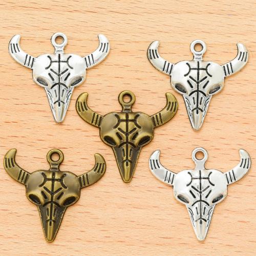 Tibetan Style Animal Pendants, plated, DIY, more colors for choice, 28x26mm, 100PCs/Bag, Sold By Bag