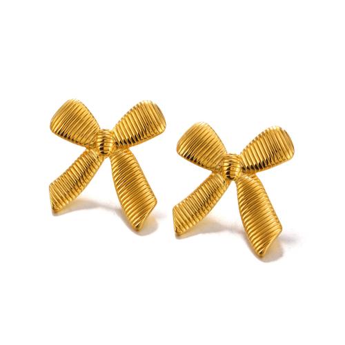 Stainless Steel Stud Earrings, 304 Stainless Steel, Vacuum Ion Plating, fashion jewelry & different styles for choice & for woman, gold, Sold By Pair