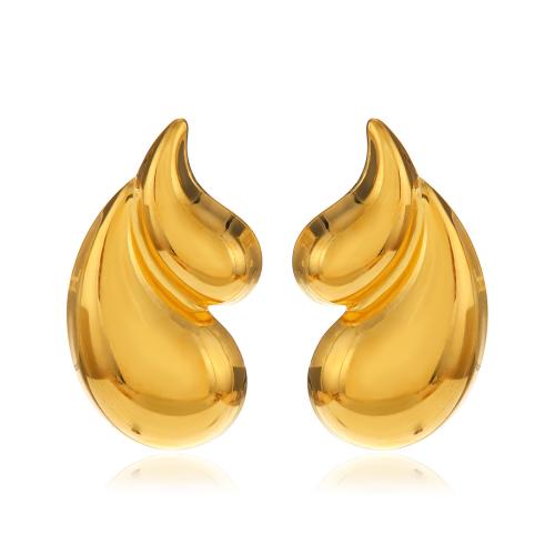 Stainless Steel Stud Earrings 304 Stainless Steel Vacuum Ion Plating fashion jewelry & for woman gold Sold By Pair