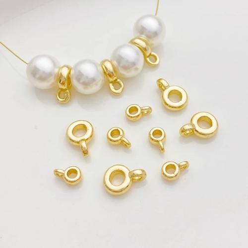 Brass Bail Beads plated DIY gold Sold By PC