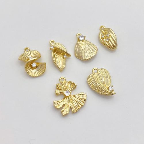 Cilindrata Zircone micro pavimenta il pendente di ottone, placcato, DIY & stili diversi per la scelta & Micro spianare cubic zirconia, oro, Venduto da PC