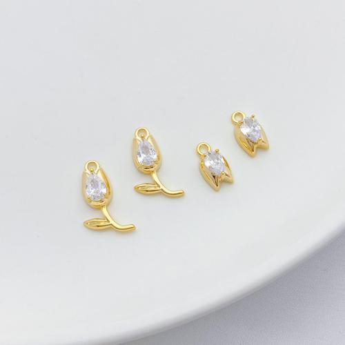 Cubic Zirconia Micro Pave bronze Pingente, cobre, banhado, DIY & Vario tipos a sua escolha & micro pavimento em zircônia cúbica, dourado, vendido por PC