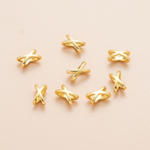 Perline vuote in ottone, placcato, DIY, oro, 7.50x4.50mm, Foro:Appross. 2x5mm, Venduto da PC