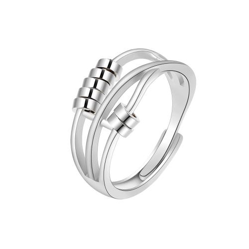 Bague en laiton, Placage, styles différents pour le choix & pour femme, couleur platine, Vendu par PC