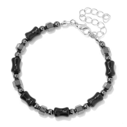 Pulsera de Aleación de Zinc, con Hematite, unisexo, color mixto, longitud aproximado 16 cm, Vendido por UD