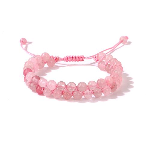 Bracelets de pierres précieuses, pierre gemme, avec cordon de polyester, différents matériaux pour le choix & unisexe, plus de couleurs à choisir, Longueur:Environ 16 cm, Vendu par PC