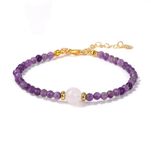 Pulsera de Aleación de Zinc, con Piedras preciosas, hecho a mano, diferentes materiales para la opción & unisexo, más colores para la opción, longitud:aproximado 17-23 cm, Vendido por UD