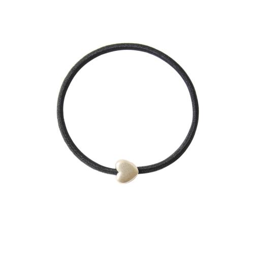 Ponytail Holder Zinc Alloy with Rubber Band & for woman black Sold By PC