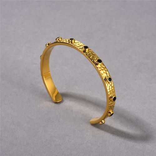 Brass Bracelet & Bangle, 18K gold plated, fashion jewelry & for woman, golden, Inner Diameter:Approx 60mm, Sold By PC