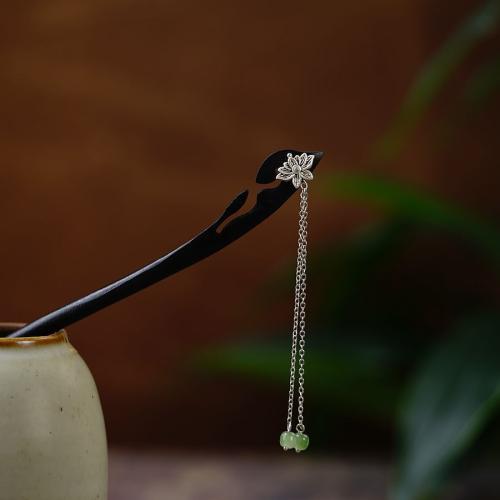 Hair Stick Wood with Zinc Alloy & for woman Length Approx 18 cm Sold By PC