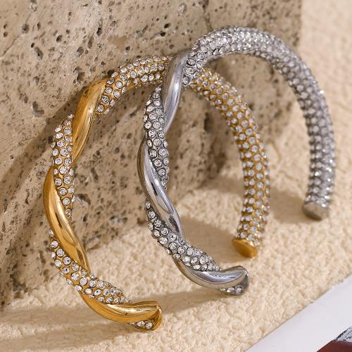 Stainless Steel Bangle, 304 Stainless Steel, fashion jewelry & for woman, more colors for choice, Inner Diameter:Approx 60.4mm, Sold By PC