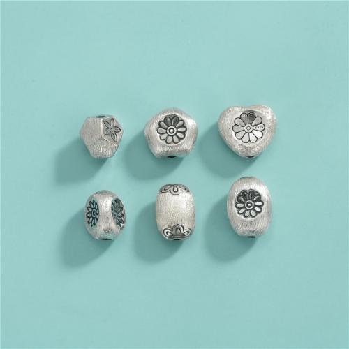 925 Sterling Silber Perlen, 925er Sterling Silber, DIY & gemischt, ca. 6PCs/Menge, verkauft von Menge