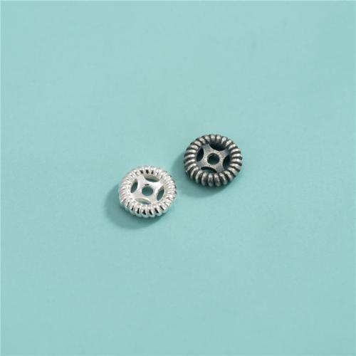 Spacer Perlen Schmuck, 925er Sterling Silber, Rad, DIY, keine, 7.20x1.90mm, Bohrung:ca. 1.2mm, verkauft von PC