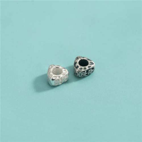 Spacer Beads Jewelry, 925 Sterling Silver, DIY, more colors for choice, 6.70x3.80mm, Hole:Approx 3mm, Sold By PC