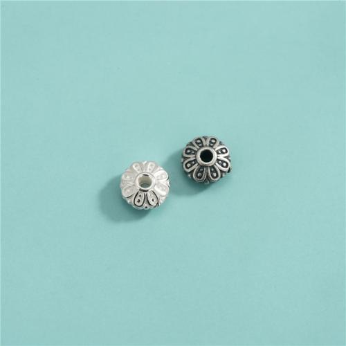 スペーサービーズジュエリー, 925スターリングシルバー, DIY, 無色, 7.20x3.30mm, 穴:約 1.6mm, 売り手 パソコン