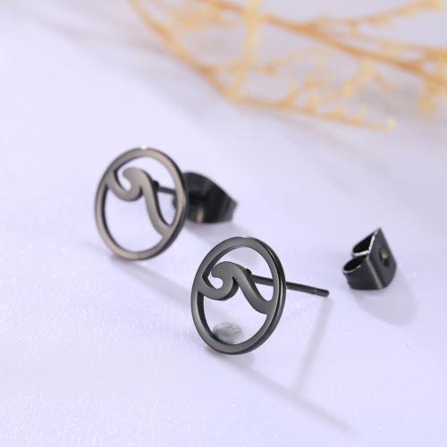 Stainless Steel Stud Earrings, 304 Stainless Steel, fashion jewelry & for woman, more colors for choice, 10x10mm, Sold By Pair