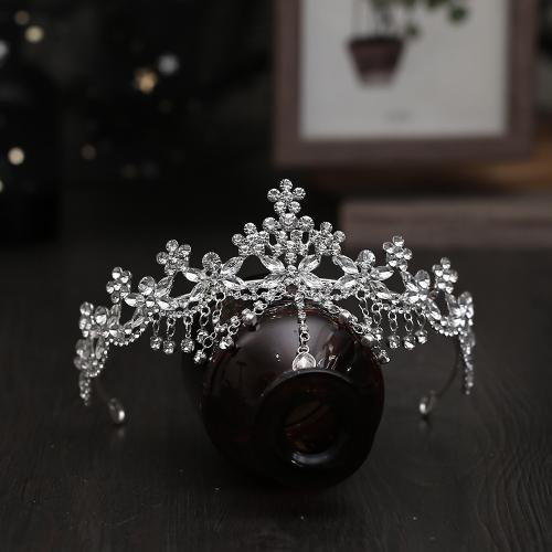 Bridal Tiaras, Tibetan Style, fashion jewelry & for woman & with rhinestone, silver color, Sold By PC