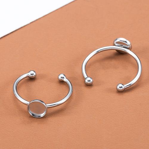 304 rustfrit stål Bezel Ring Base, Anden figur til valg & Justerbar & du kan DIY, flere farver til valg, Ring inner diameter 18mm, Ca. 100pc'er/Bag, Solgt af Bag