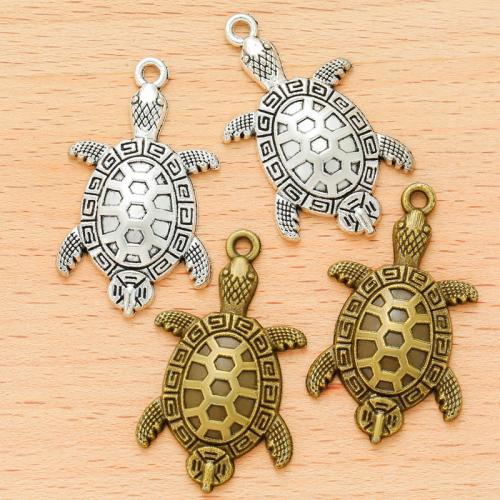 Pendentifs animaux en alliage de zinc, tortue, Placage, DIY, plus de couleurs à choisir, 37x21mm, 100PC/sac, Vendu par sac