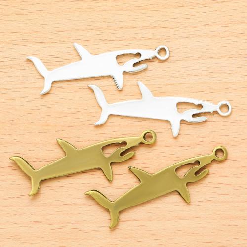 Pendentifs animaux en alliage de zinc, Requin, Placage, DIY, plus de couleurs à choisir, 50x23mm, 100PC/sac, Vendu par sac