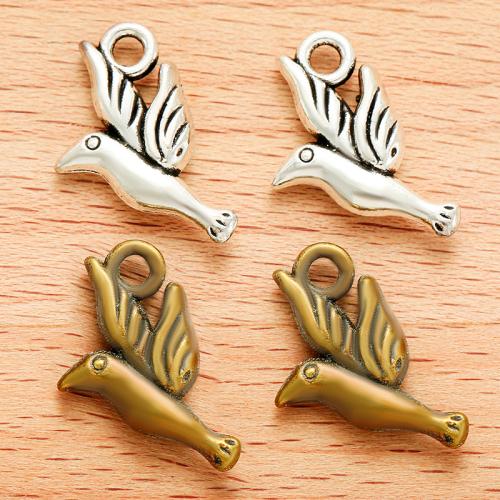 Tibetan Style Animal Pendants, Bird, plated, DIY, more colors for choice, 21x13mm, 100PCs/Bag, Sold By Bag