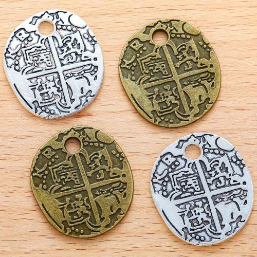 Tibetan Style Pendants, Slightly Round, plated, DIY, more colors for choice, 29x26mm, 100PCs/Bag, Sold By Bag