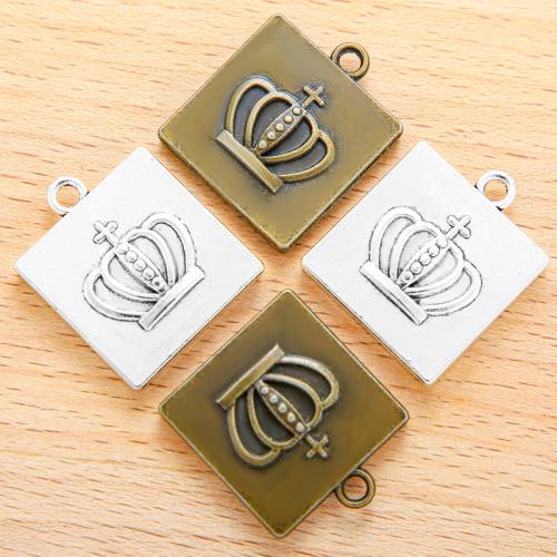 Tibetan Style Pendant Cabochon Setting, Square, plated, DIY, more colors for choice, 27x23mm, 100PCs/Bag, Sold By Bag