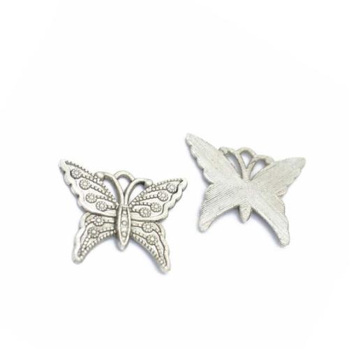 Zinc Alloy Animal Pendants Butterfly plated DIY Sold By Bag