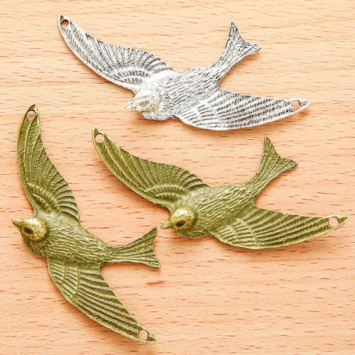 Animal Zinc Alloy Connector Bird plated DIY & 1/1 loop Sold By Bag