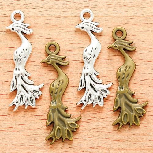 Zinc Alloy Animal Pendants Peacock plated DIY Sold By Bag