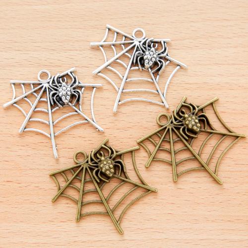 Sinc Alloy Pendants Ainmhithe, Spider, plátáilte, DIY, dathanna níos mó le haghaidh rogha, 50x43mm, 100ríomhairí pearsanta/Mála, Díolta De réir Mála