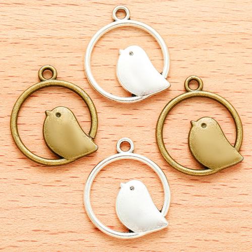 Tibetan Style Animal Pendants, Bird, plated, DIY, more colors for choice, 24x20mm, 100PCs/Bag, Sold By Bag