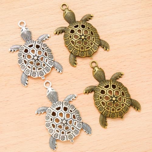 Pendentifs animaux en alliage de zinc, tortue, Placage, DIY, plus de couleurs à choisir, 55x38mm, 100PC/sac, Vendu par sac